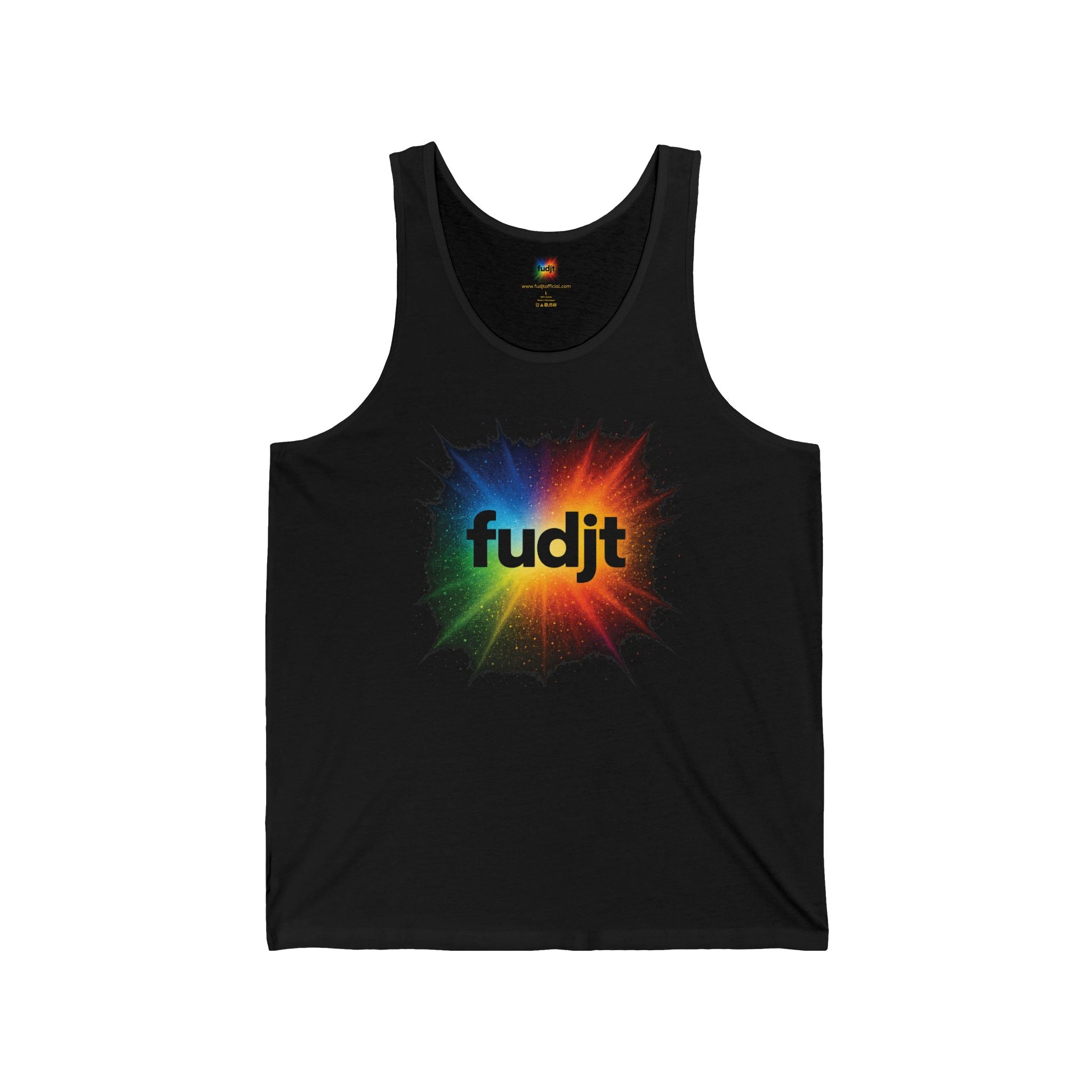 fudjt Burst Of Empowerment Unisex Jersey Tank | Front & Back Graphic | 4 Colors