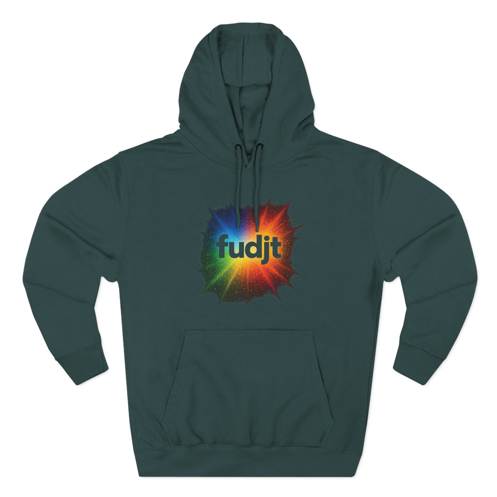 fudjt Burst of Empowerment Hoodie – Premium Fleece Pullover with Explosion of Color | 14 Colors