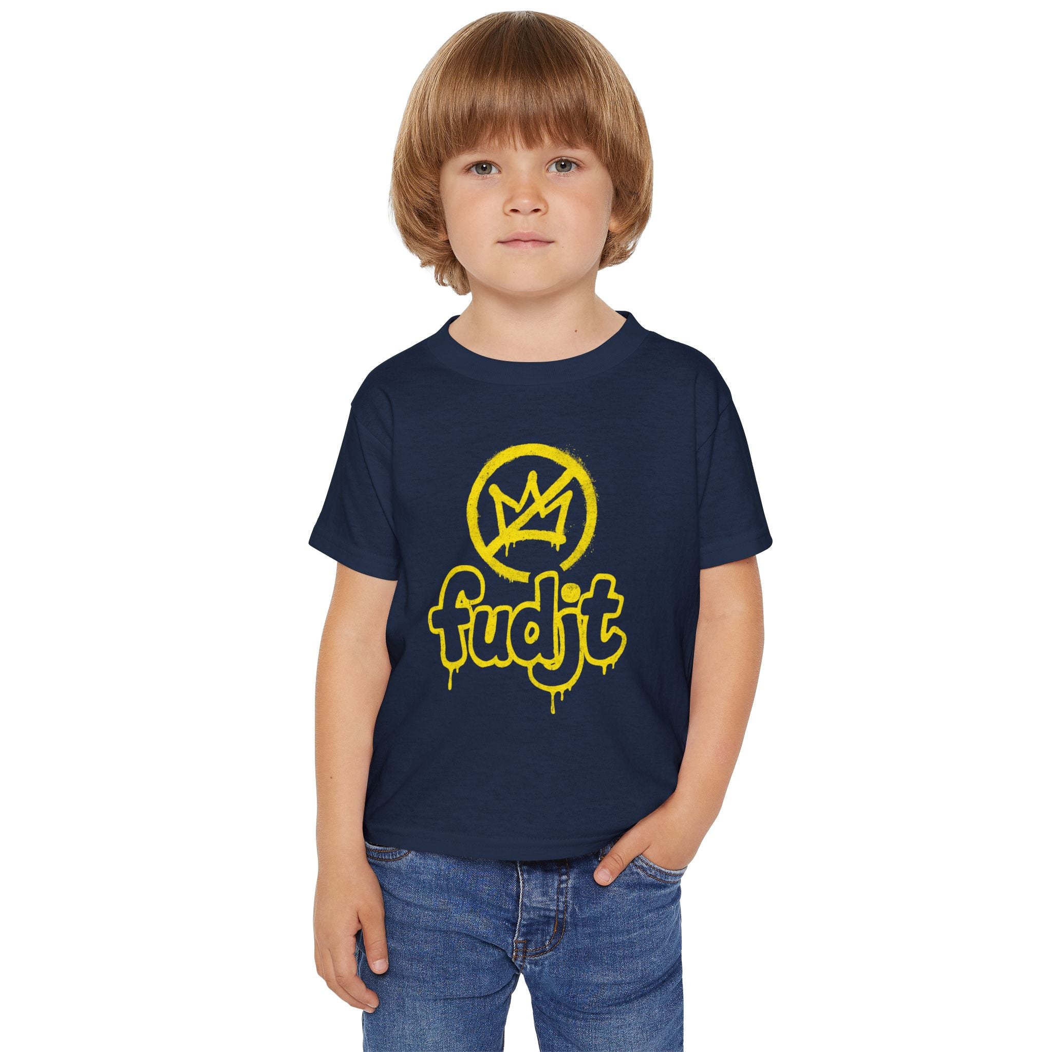 fudjt Toddler Tee with Golden fudjt No Kings Design | 6 Colors