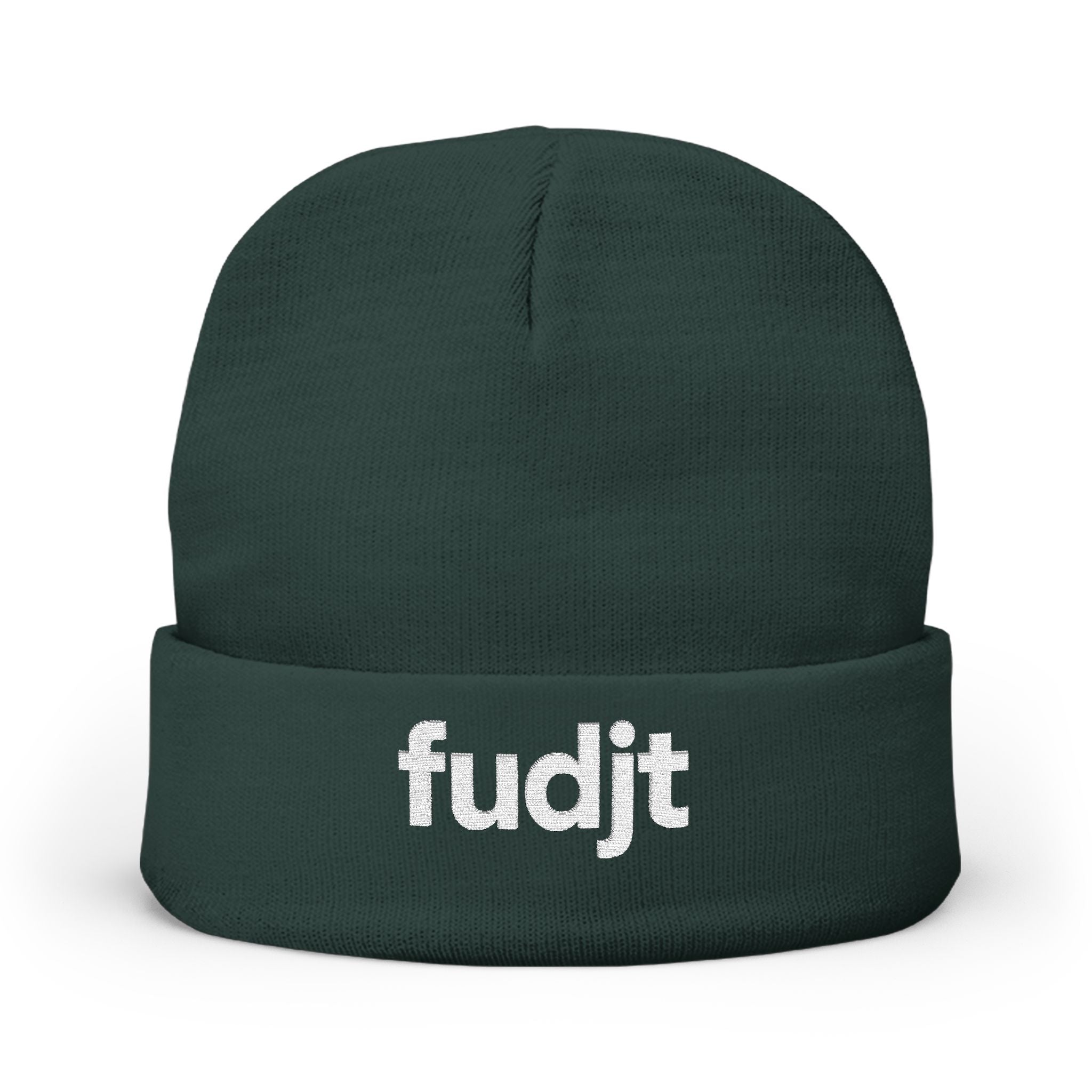 Stylish & Cozy fudjt Knit Beanie | White Embroidery | 5 Colors