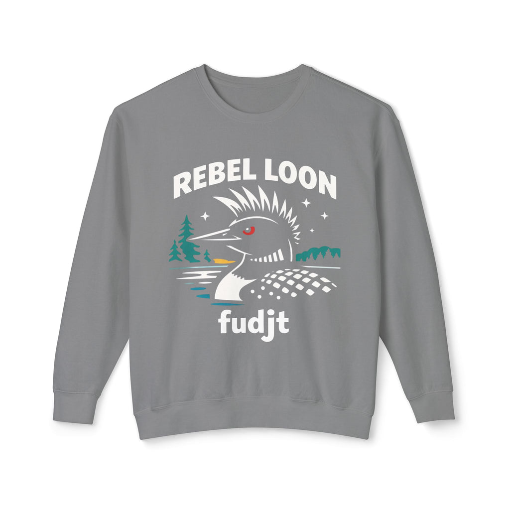 Rebel Loon fudjt Crewneck Sweatshirt – Graphic Loon Design, No Crowns Back | 6 Colors