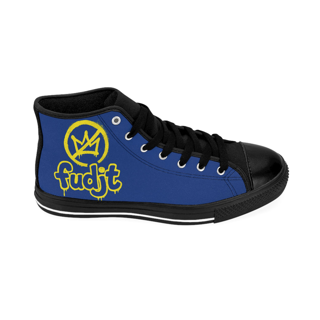 Dark Blue Golden fudjt No Kings Street Style Sneakers | Women & Girls 3.75 High Top