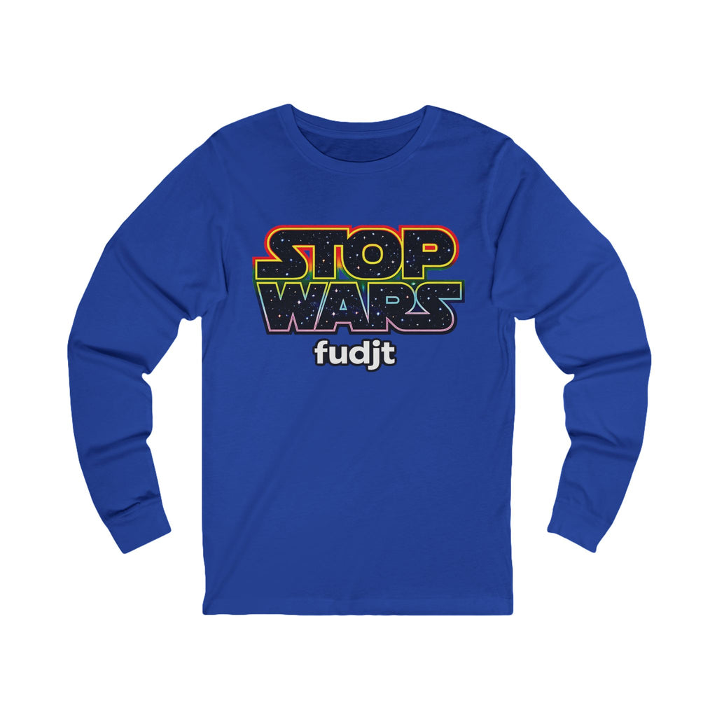 fudjt Stop Wars Long Sleeve Tee | White fudjt | 13 Colors