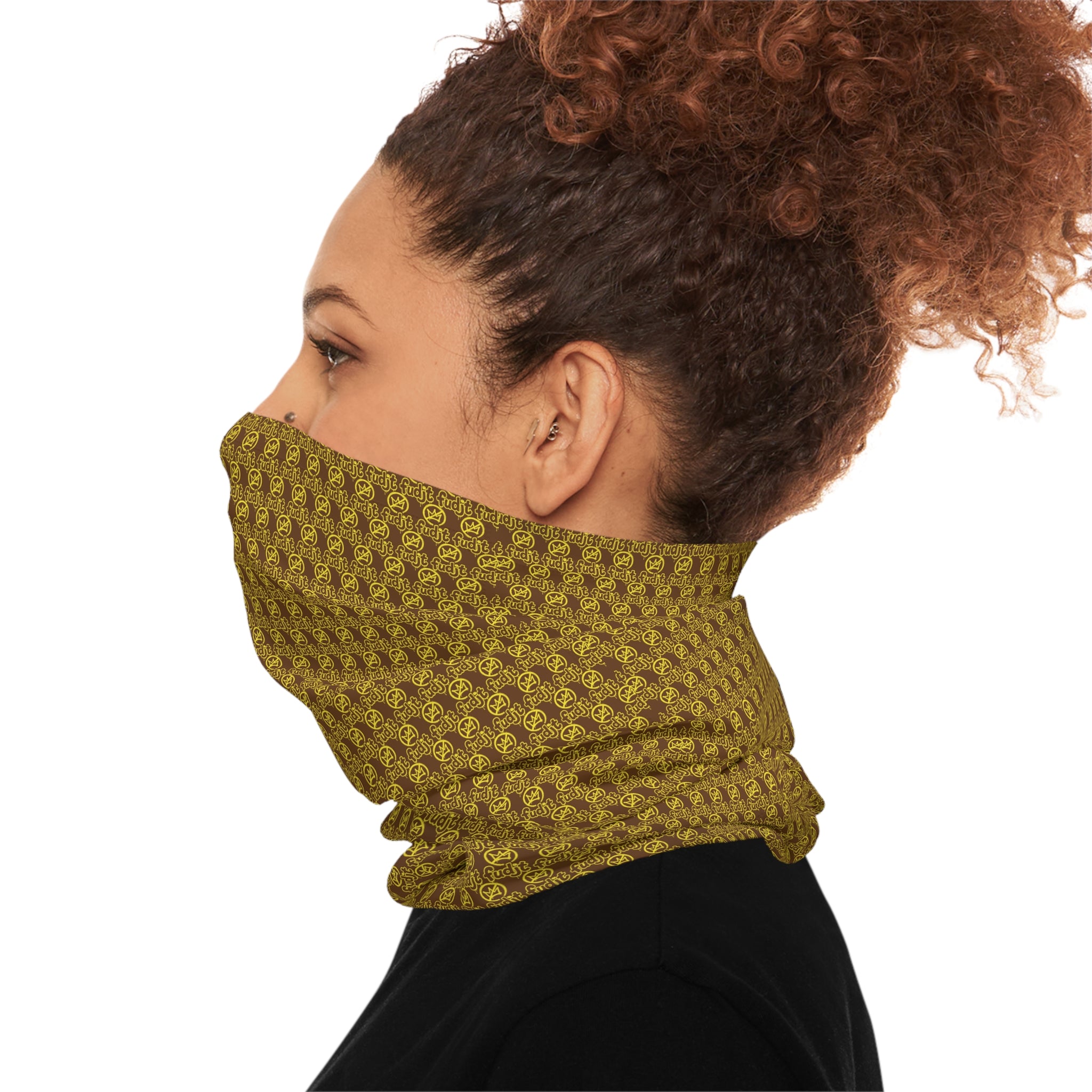 Brown Golden fudjt No Kings .5 Neck Gaiter