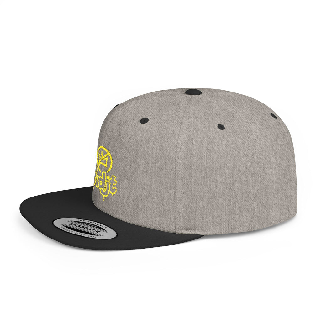 Golden fudjt No Kings Flat Bill Snapback Hat | Embroidered |  14 Colors