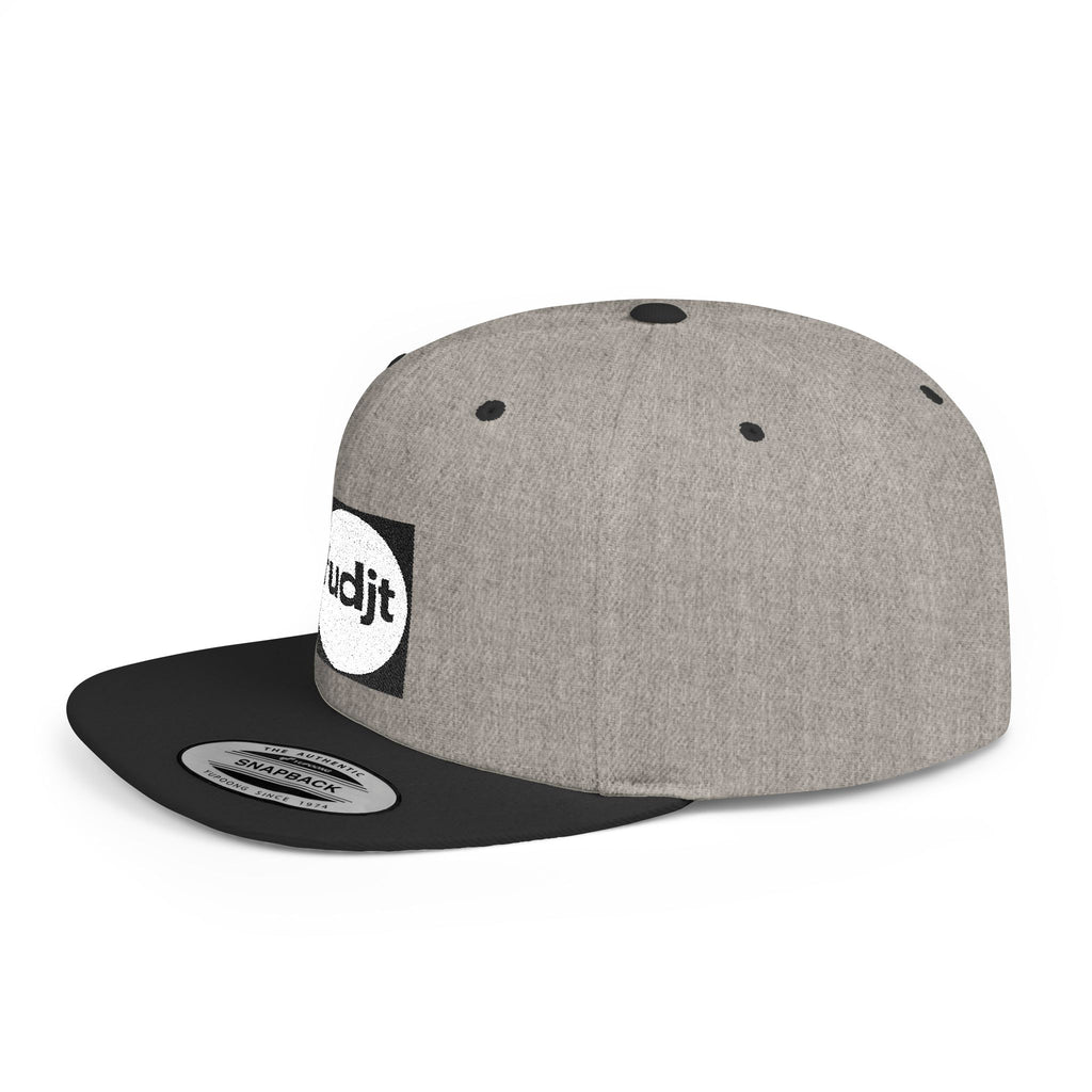 Black Square fudjt Circle Flat Bill Snapback Hat | Embroidered |  15 Colors