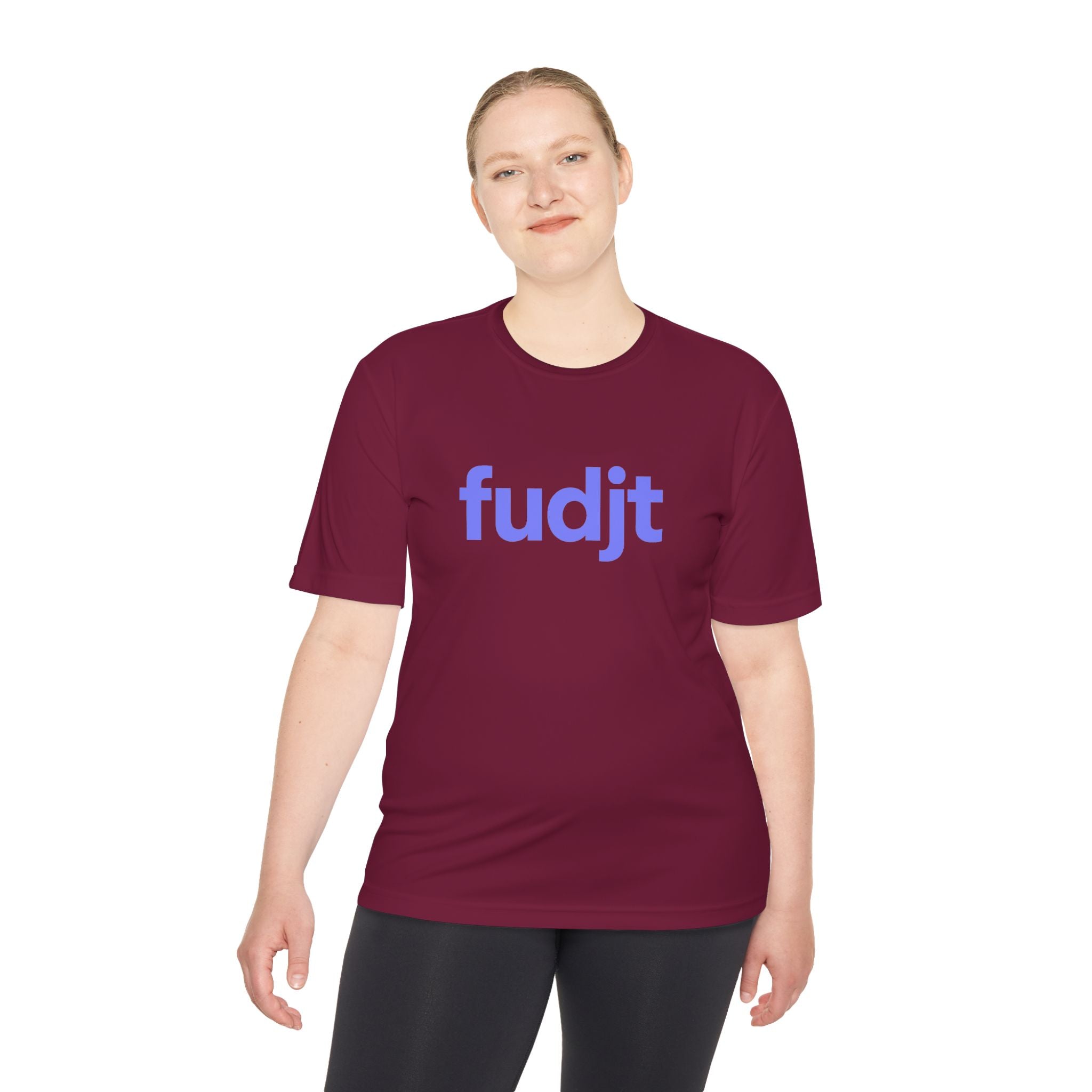 Light Blue fudjt design Moisture Wicking Performance Tee | 13 Colors