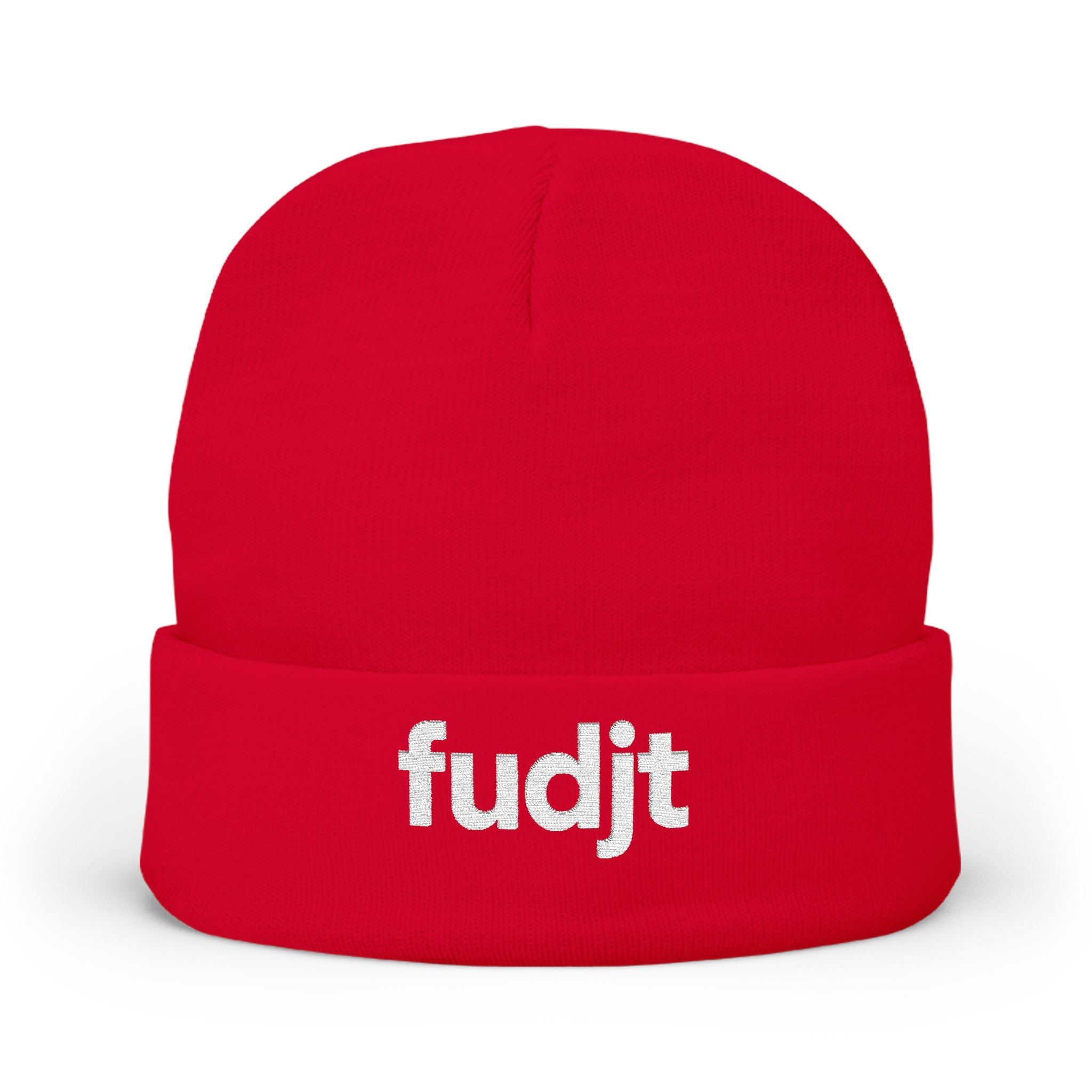 Stylish & Cozy fudjt Knit Beanie | White Embroidery | 5 Colors