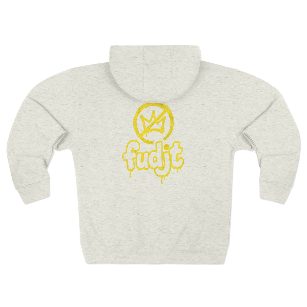 Zip Hoodie with Golden fudjt No Kings | Front & Back Graphic | 9 Colors