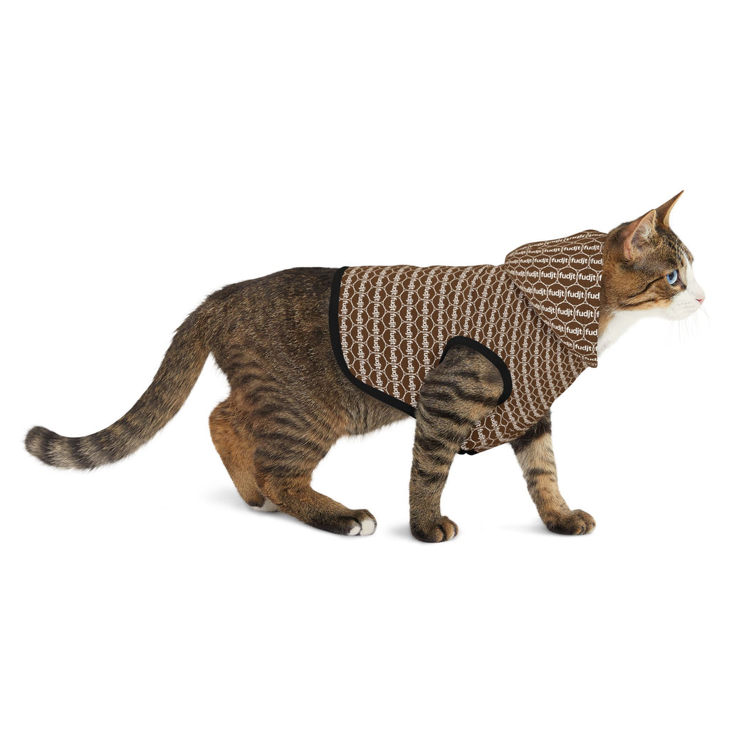 Brown fudjt Pet Hoodie | Unbroken Chain 1.25 | 7 Sizes