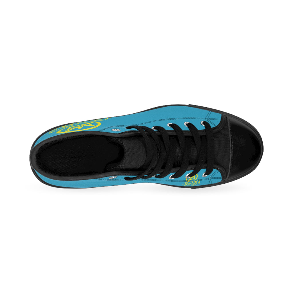 Turquoise Golden fudjt No Kings Street Style Sneakers | Men & Boys 3.75 High Top
