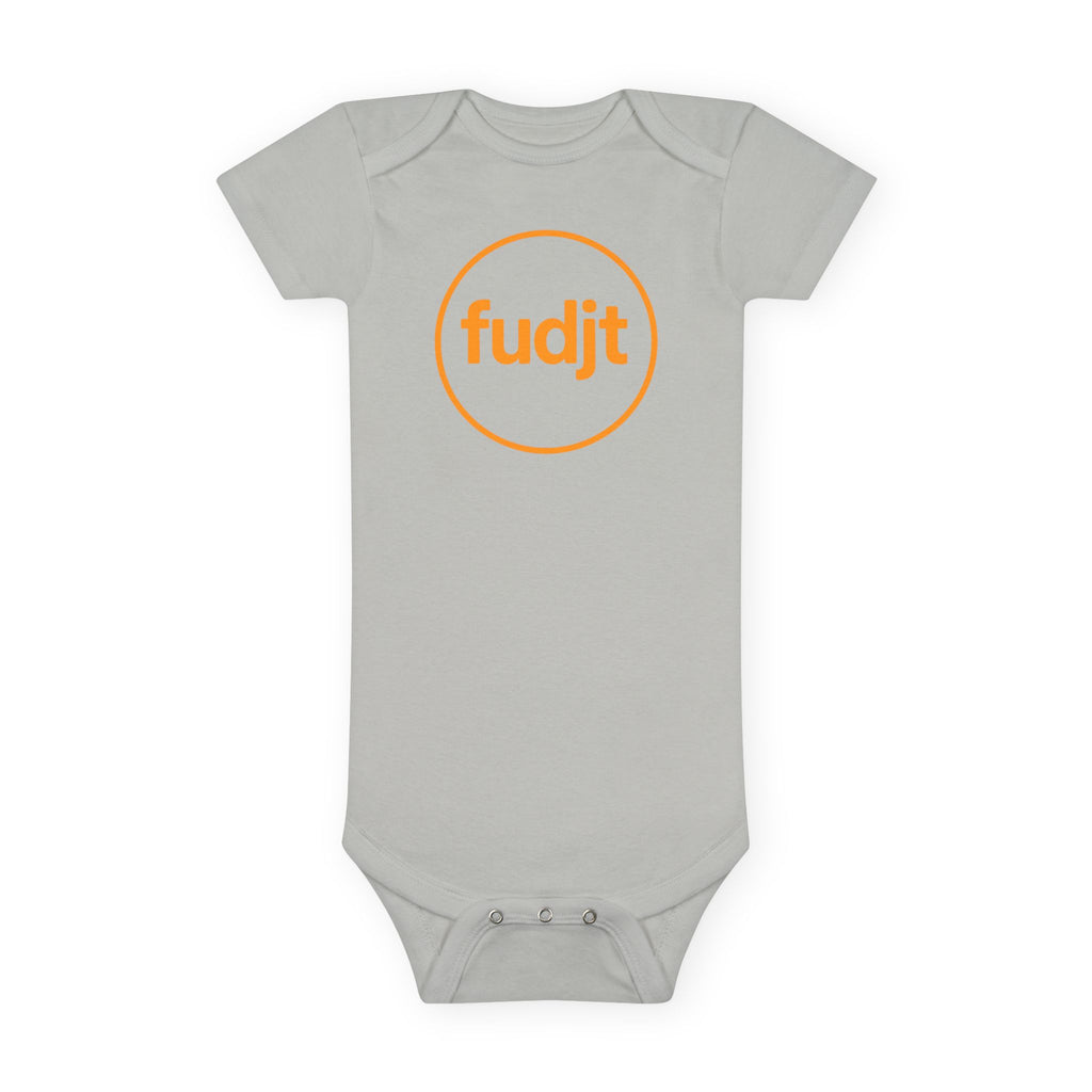 Orange fudjt Circle Baby Onesie | 4 Colors