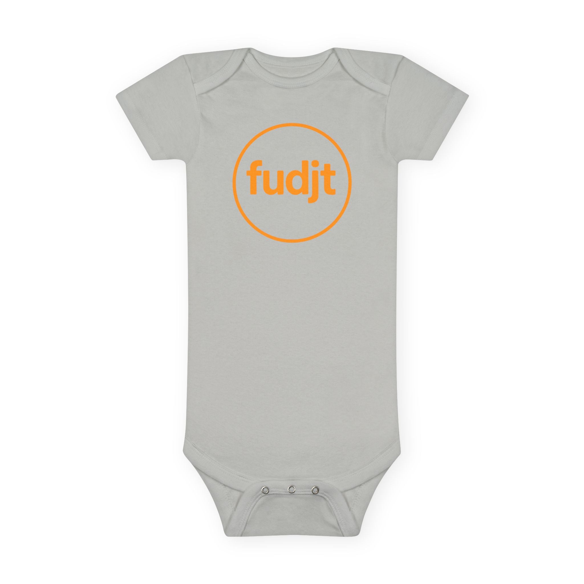 Orange fudjt Circle Baby Onesie | 4 Colors