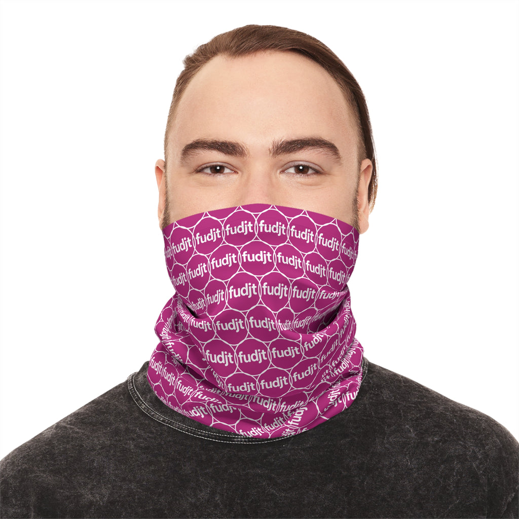 Pink & White fudjt Unbroken Chain 1.25 Neck Gaiter