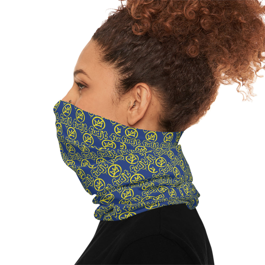 Dark Blue Golden fudjt No Kings 1.25 Neck Gaiter