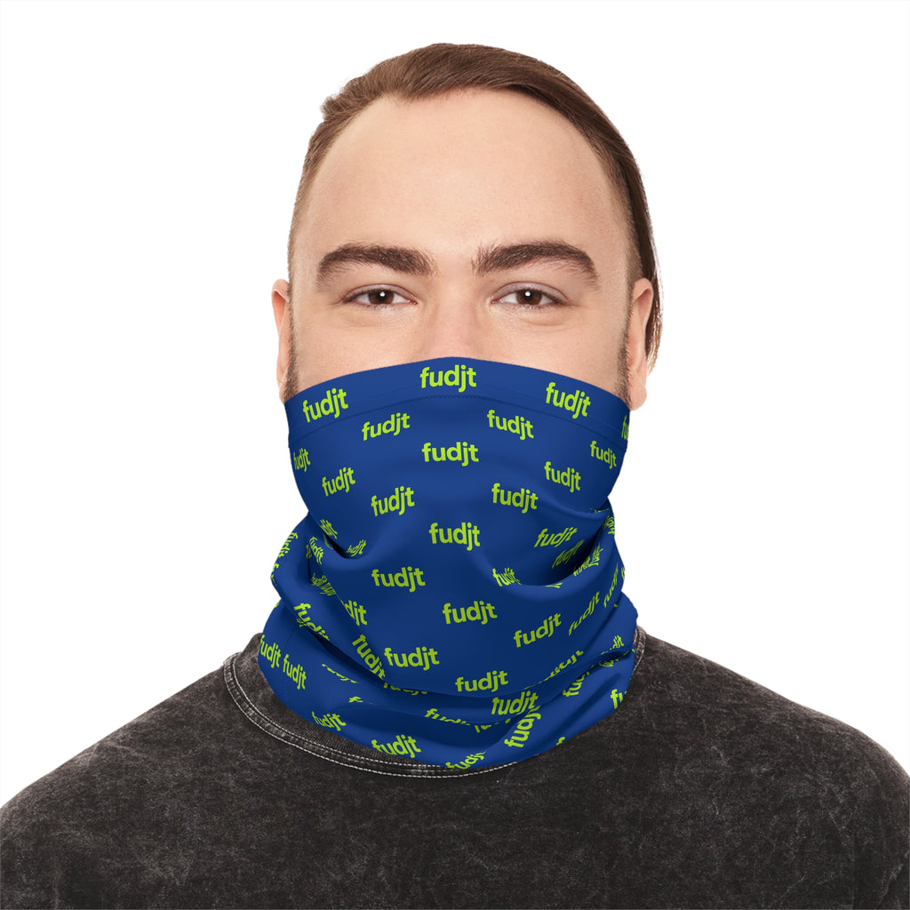 Dark Blue & Lime fudjt Lightweight Neck Gaiter
