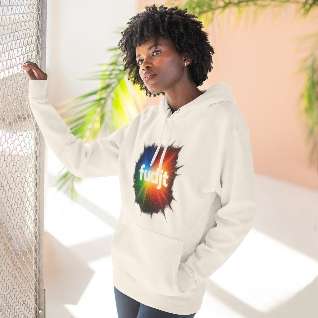 fudjt Burst of Empowerment Hoodie – Premium Fleece Pullover with Explosion of Color | 14 Colors