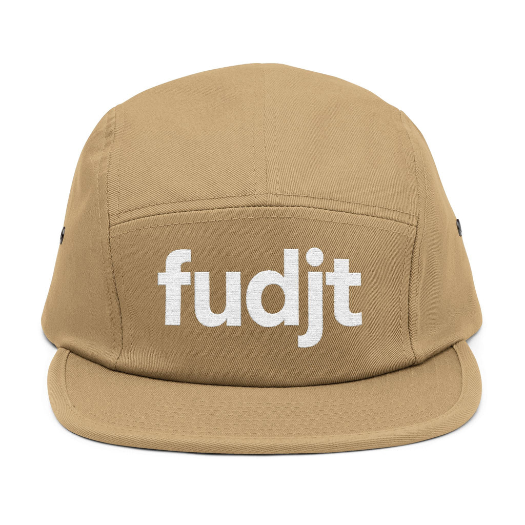 Embroidered 5 Panel Cap - White fudjt Logo - 7 Colors