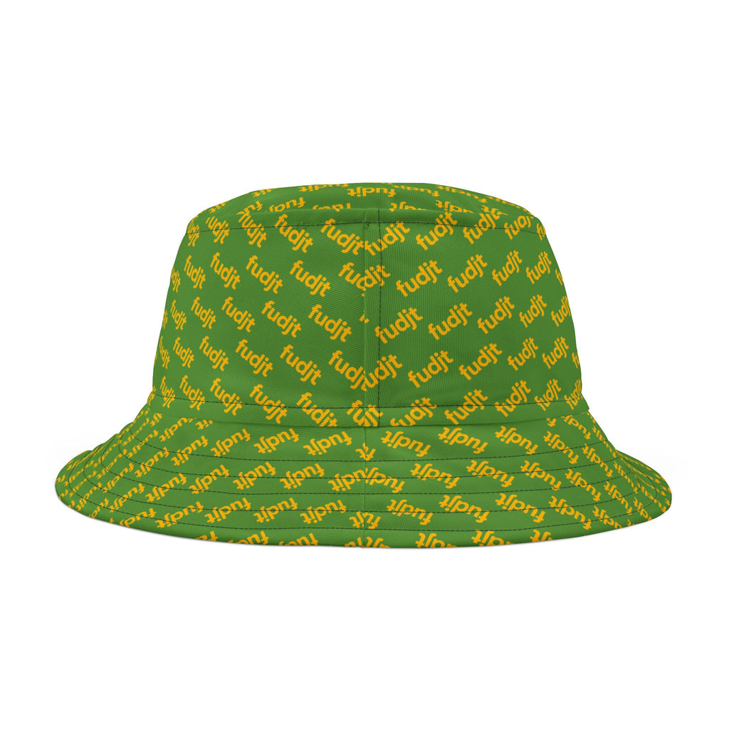 Trendy Yellow fudjt All Over on Light Green Bucket