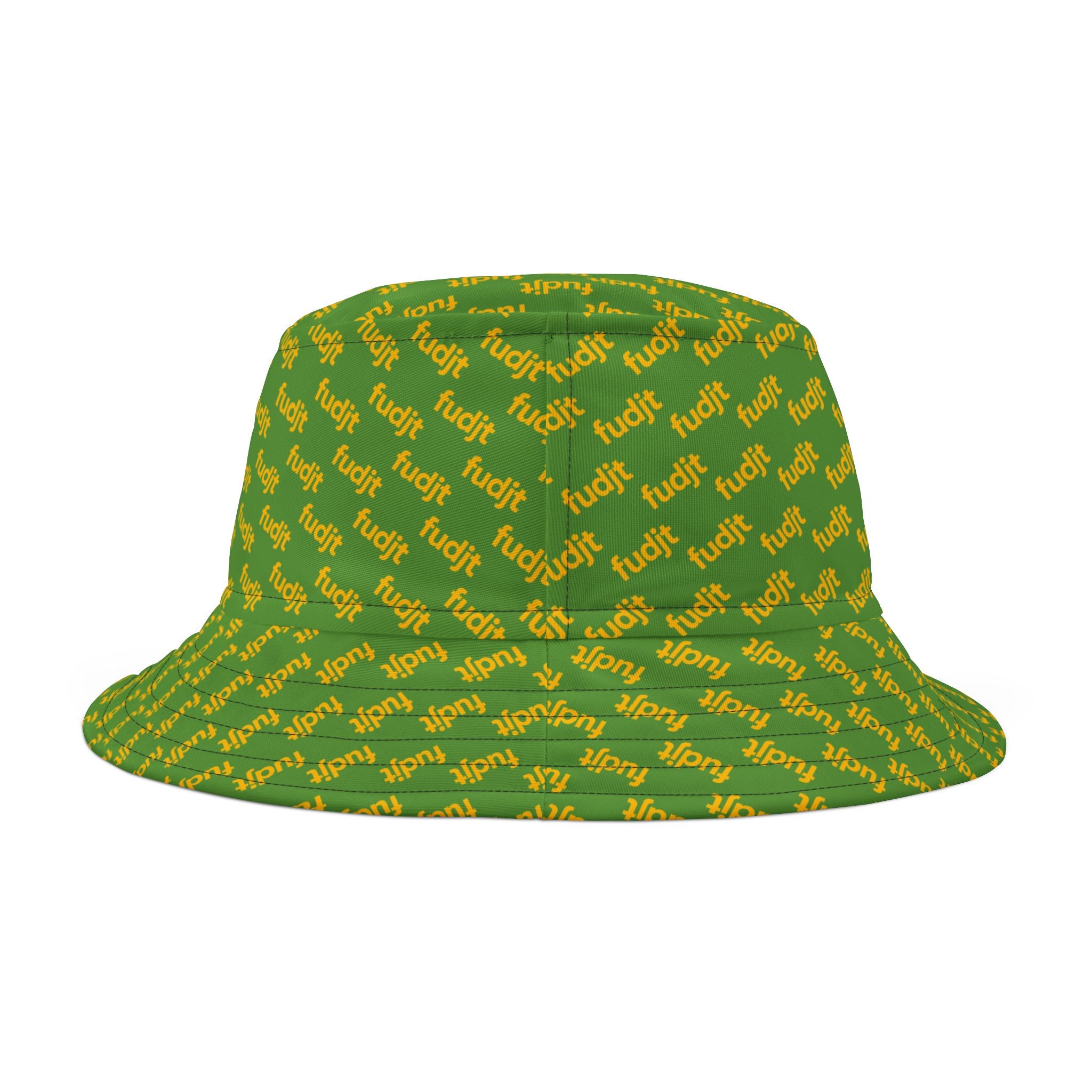Trendy Yellow fudjt All Over on Light Green Bucket