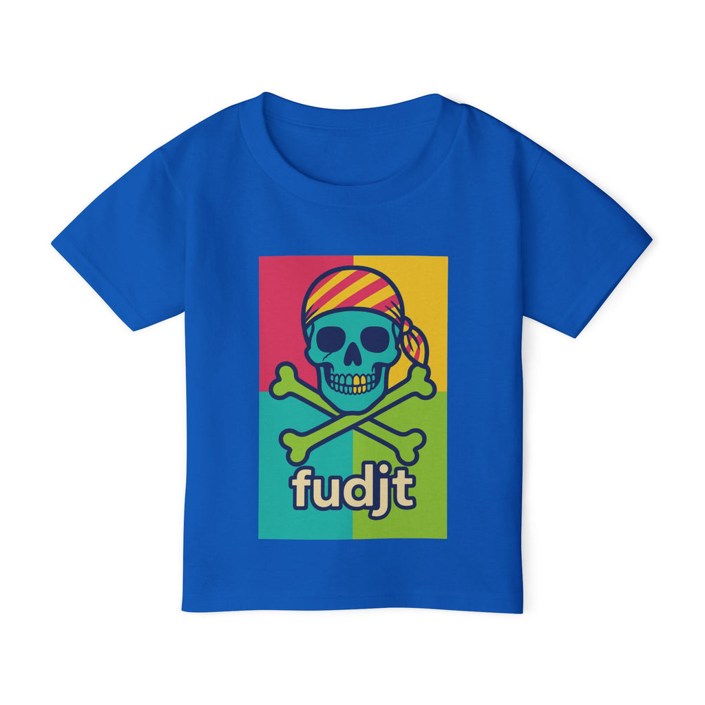 fudjt Toddler Tee with "Booty" Skull and Crossbones Design | 6 Colors