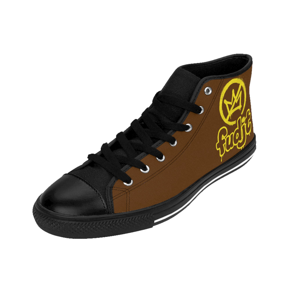 Brown Golden fudjt No Kings Street Style Sneakers | Women & Girls 3.75 High Top