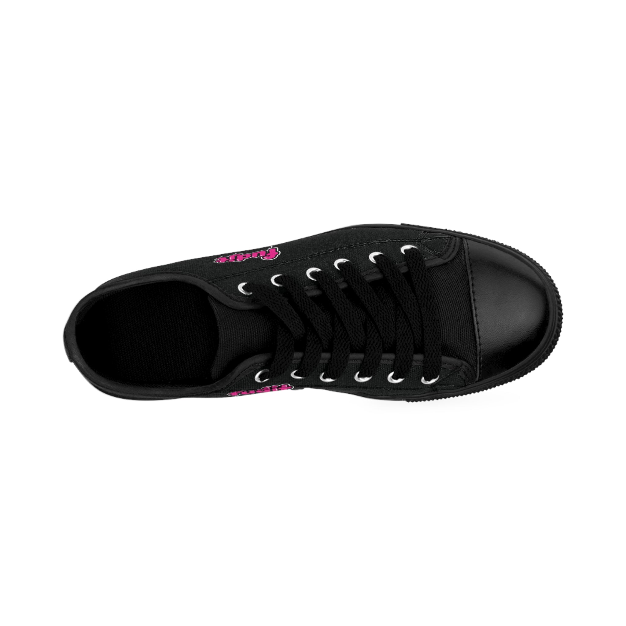 Black fudjt Pink Drip Sneakers | Women & Girls