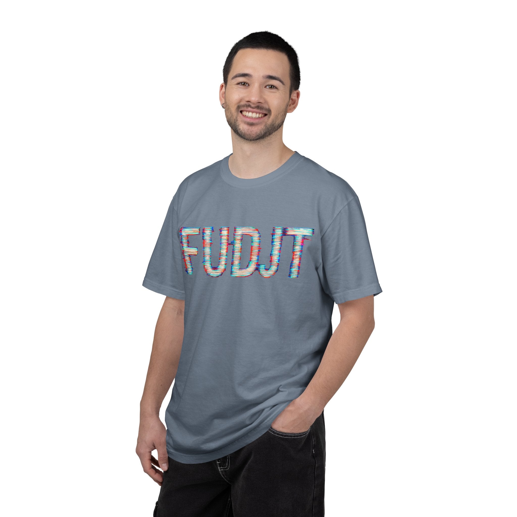 FUDJT Glitch Front & No Crown Back Premium Heavyweight Tee | 15 Colors