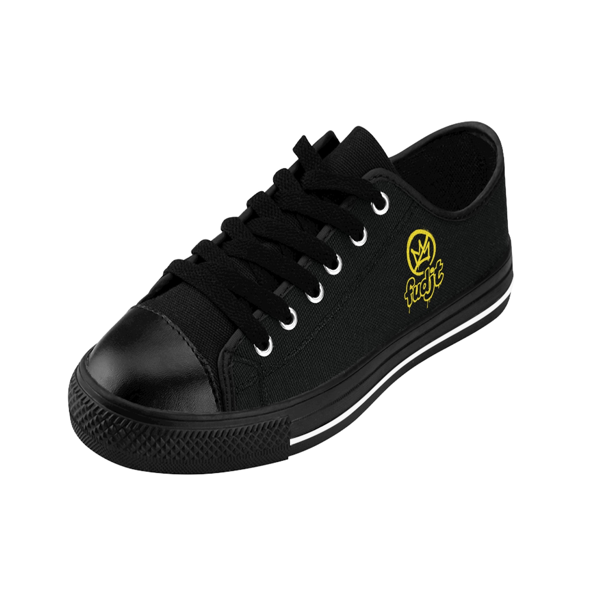 Black Golden fudjt No Kings Street Style Sneakers | Women & Girls 1.5 Low Top