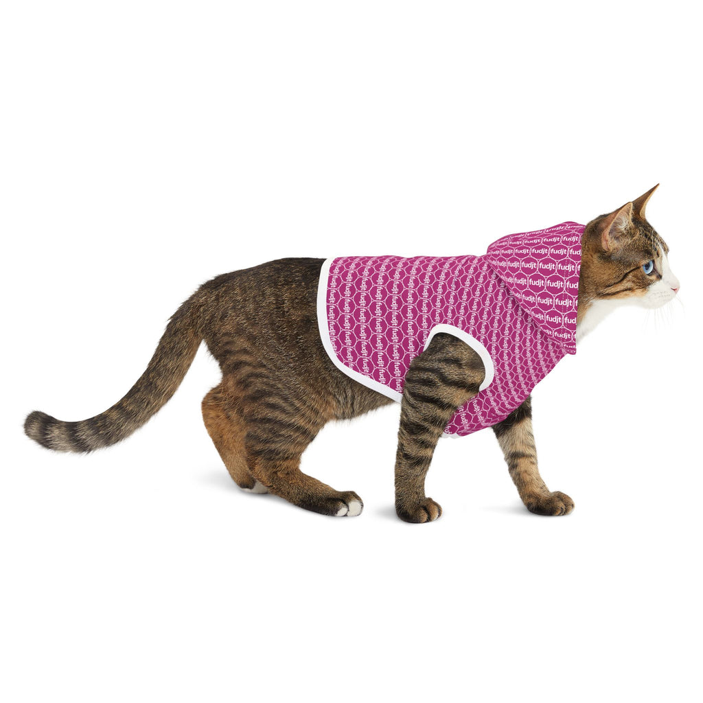 Pink fudjt Pet Hoodie | Unbroken Chain 1.25 | 7 Sizes