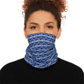 Dark Blue & White fudjt Unbroken Chain 1.25 Neck Gaiter