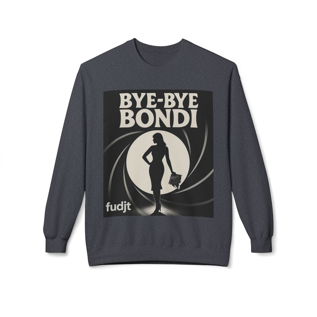BYE-BYE BONDI | Black Smoke Screen Retro Fudjt Crewneck Sweatshirt | 14 Colors