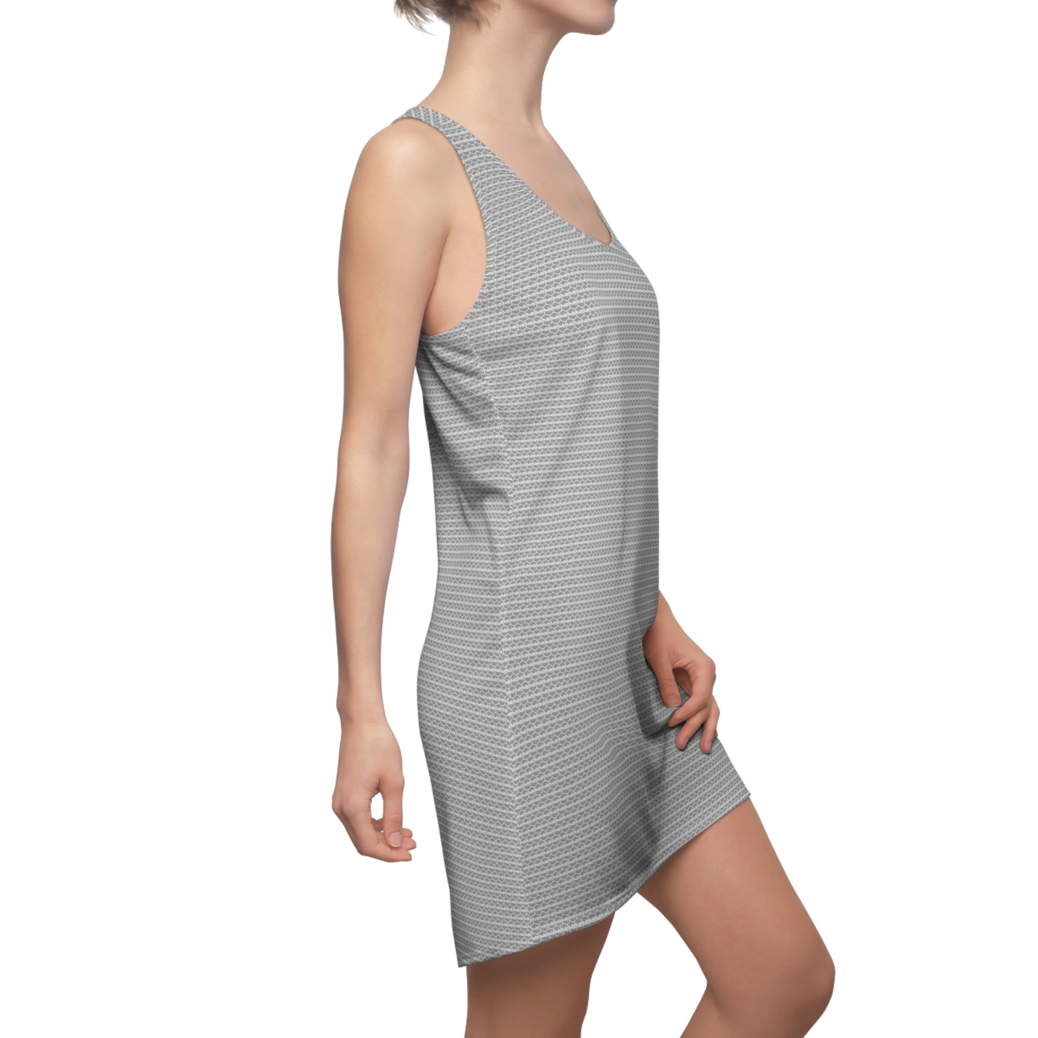 Gray fudjt Unbroken Chain .5 Chic Racerback Dress