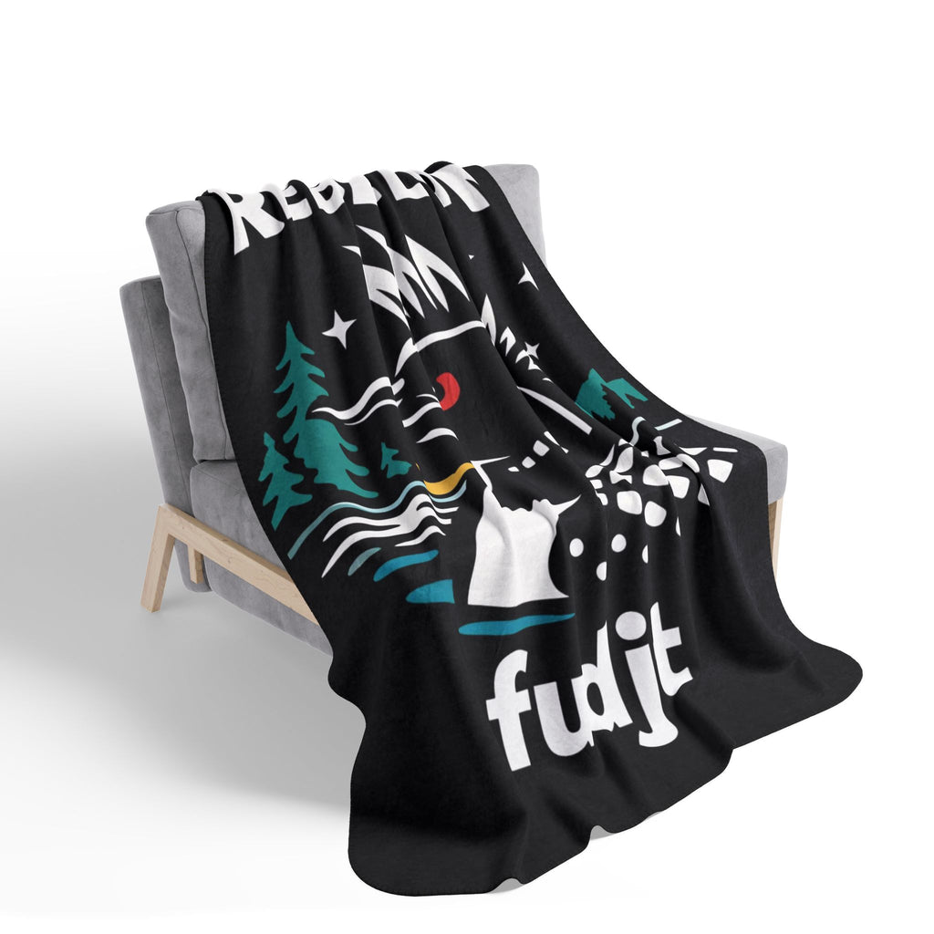Rebel Loon fudjt Fleece Blanket — Retro Loon Nature Sherpa Throw | 2 Colors, 2 Sizes