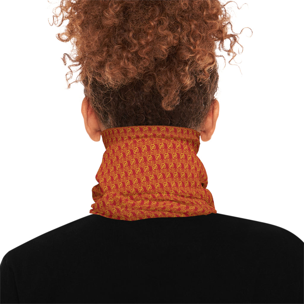 Dark Red Golden fudjt No Kings .5 Neck Gaiter