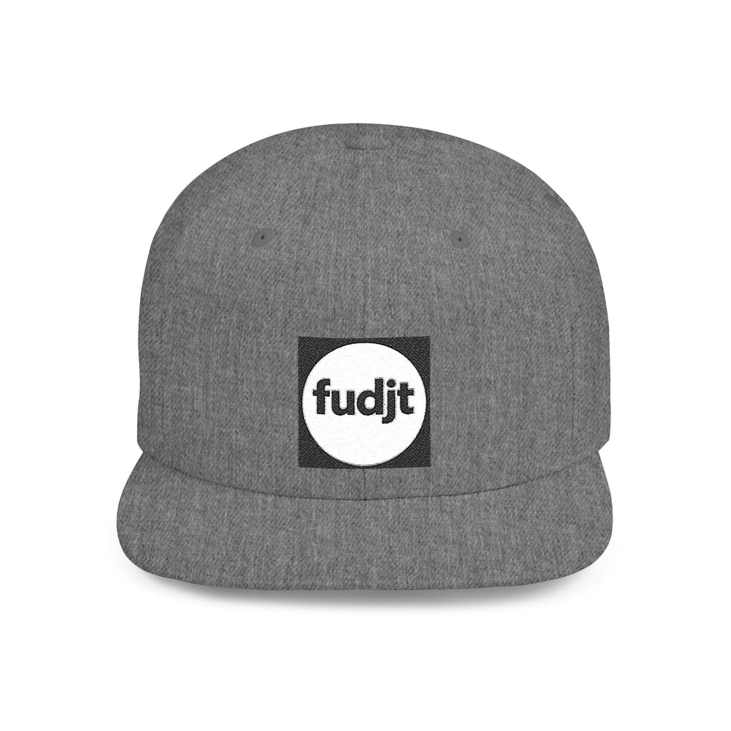 Black Square fudjt Circle Flat Bill Snapback Hat | Embroidered |  15 Colors
