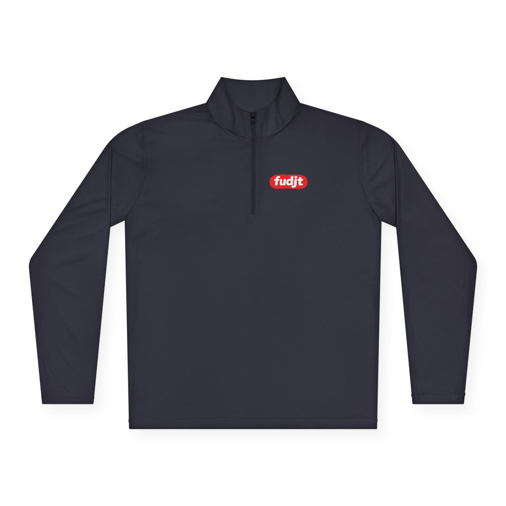 fudjt Anti-Supremacy Red Badge Quarter-Zip Performance Pullover | Bold Backside | 7 Colors