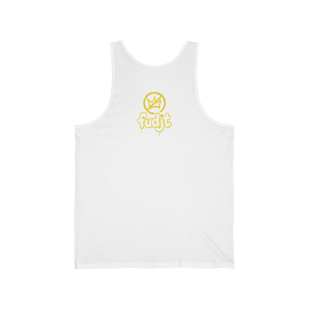 Golden fudjt No Kings Jersey Tank | Front & Back Graphic | 4 Stylish Colors