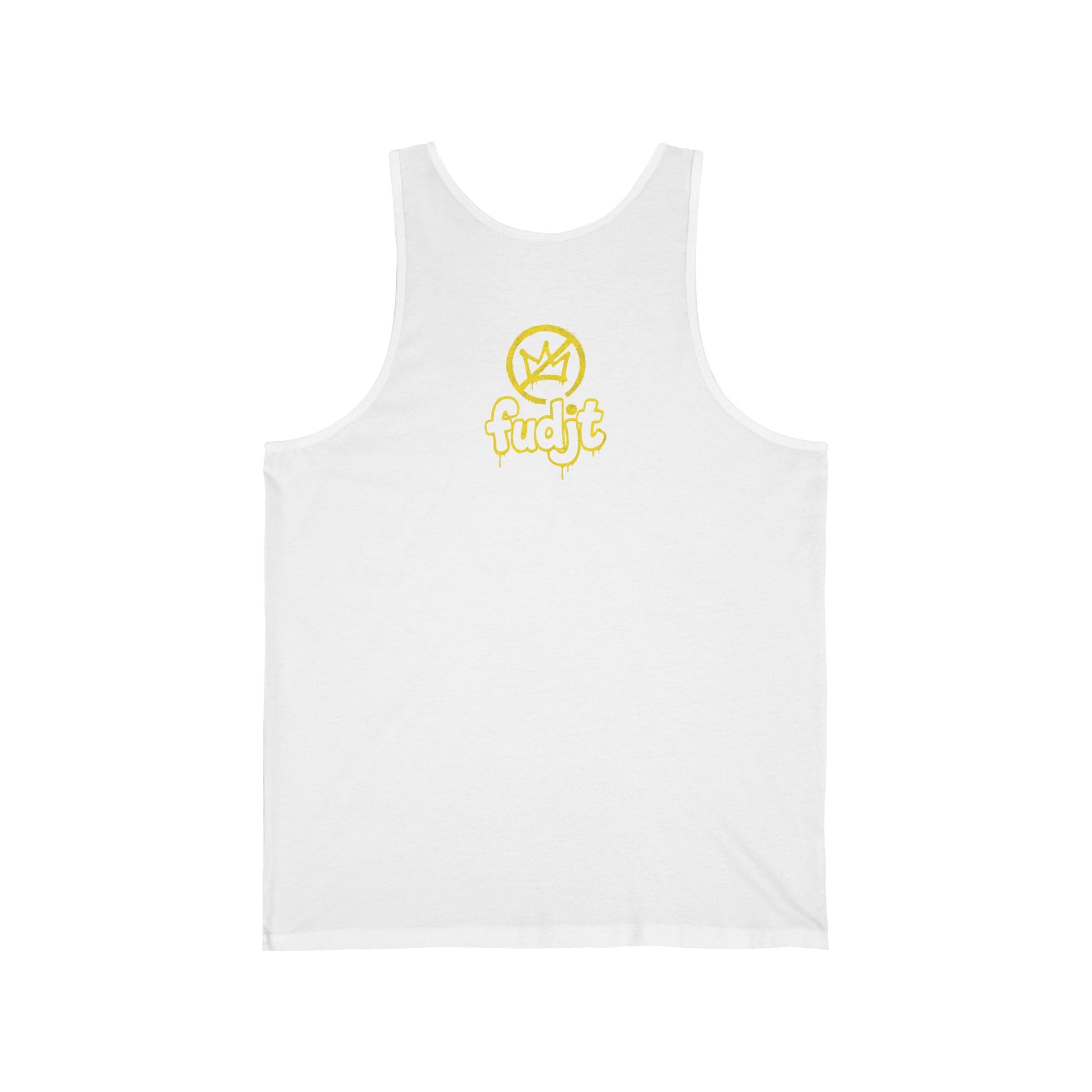 Golden fudjt No Kings Jersey Tank | Front & Back Graphic | 4 Stylish Colors