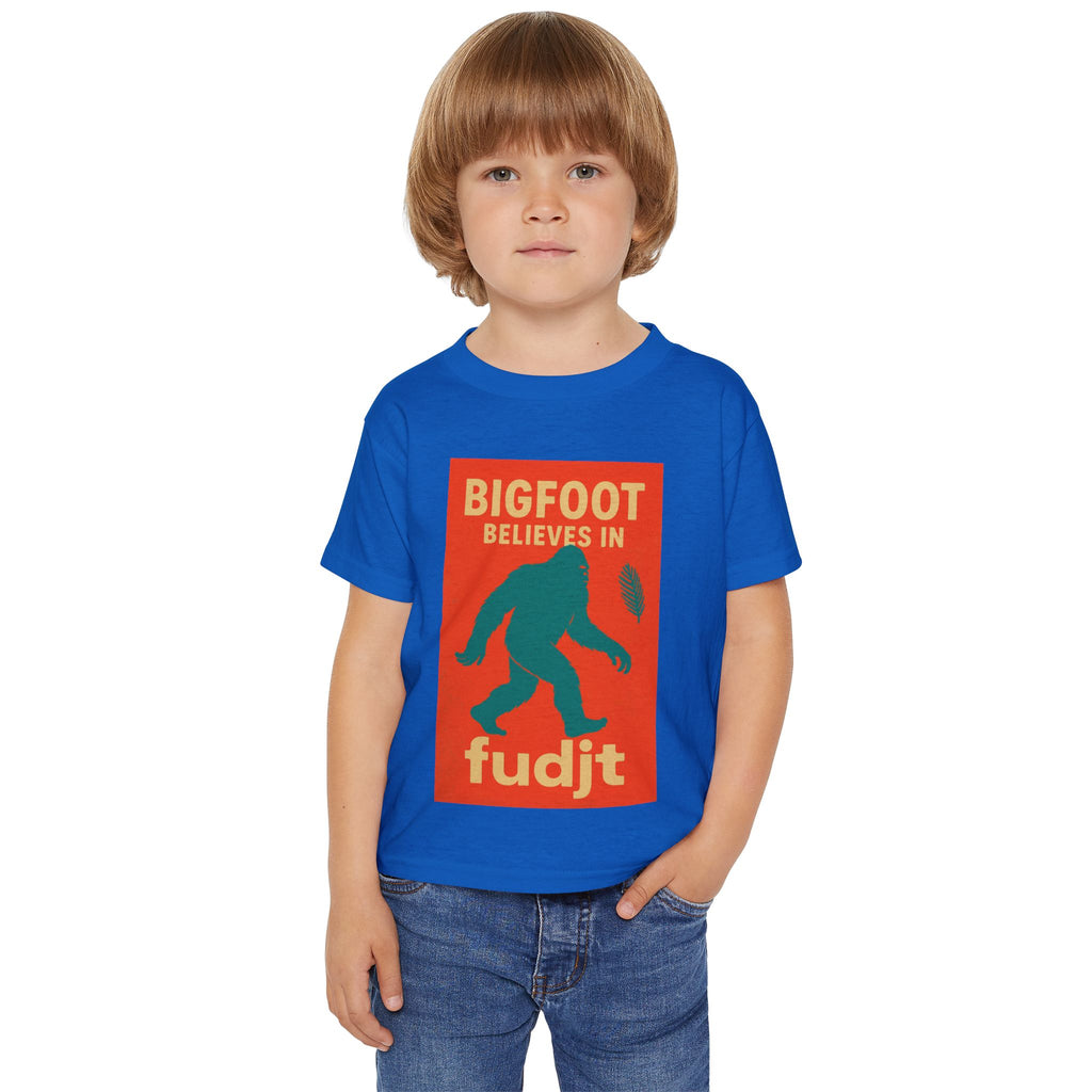 fudjt Toddler Tee with Bigfoot Believes Design | 6 Colors