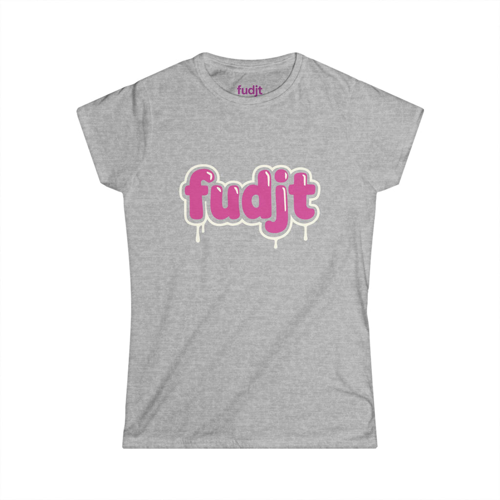Women's fudjt Pink Drip Comfy Stylie Tee | 12 Colors