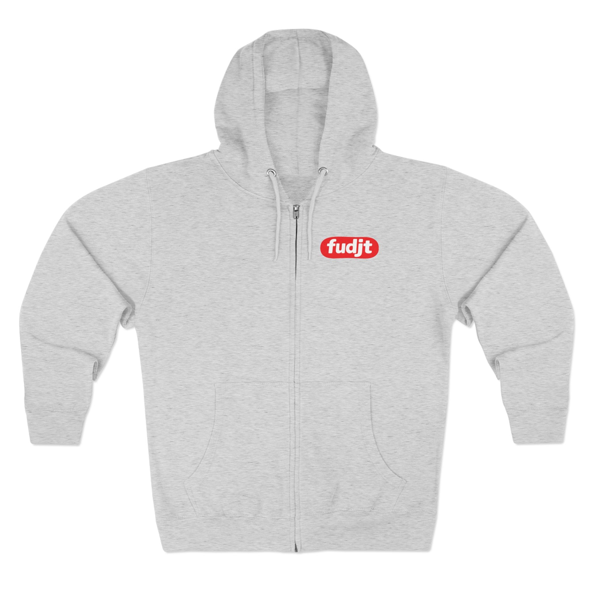 fudjt Anti-Supremacy Red Badge Zip Hoodie | Front & Back Graphic | 8 Colors