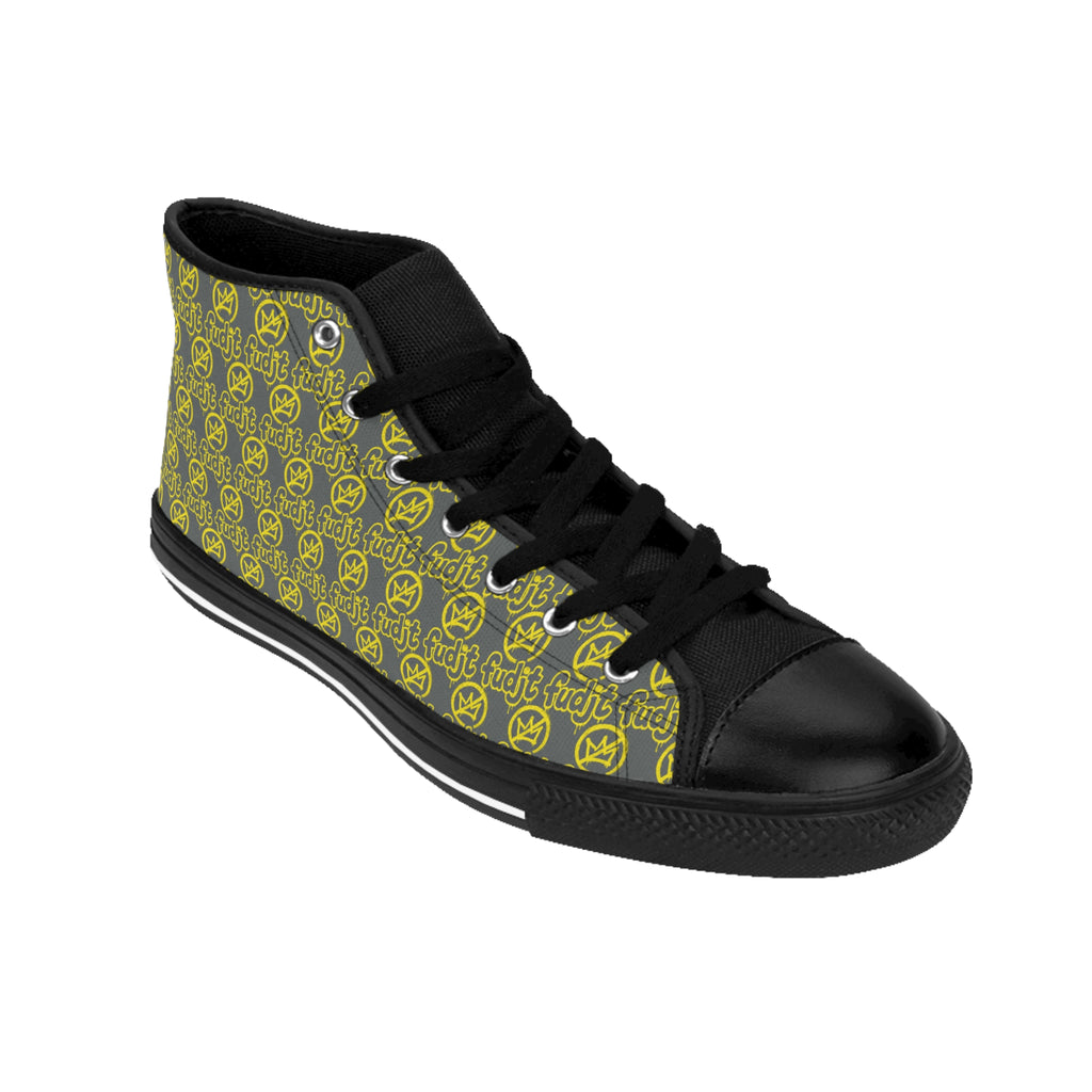 Dark Gray Golden fudjt No Kings Street Style Sneakers | Men & Boys 1 High Top