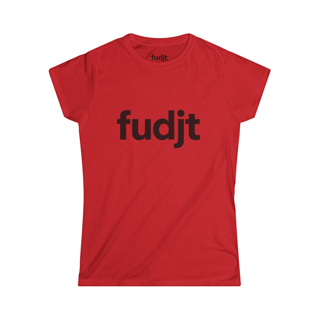 Women's Black fudjt logo Comfy Stylie Tee | 12 Colors
