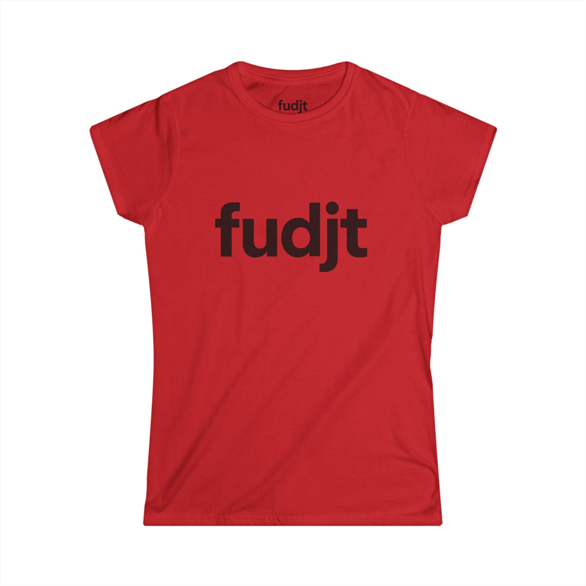 Women's Black fudjt logo Comfy Stylie Tee | 12 Colors