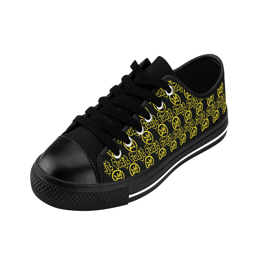Black Golden fudjt No Kings Street Style Sneakers | Men & Boys All Over 1 Low Top