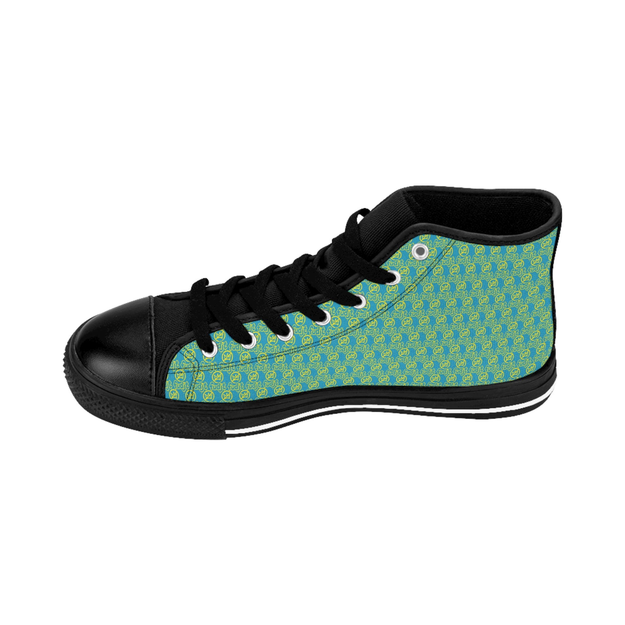 Turquoise Golden fudjt No Kings Street Style Sneakers | Men & Boys .5 High Top