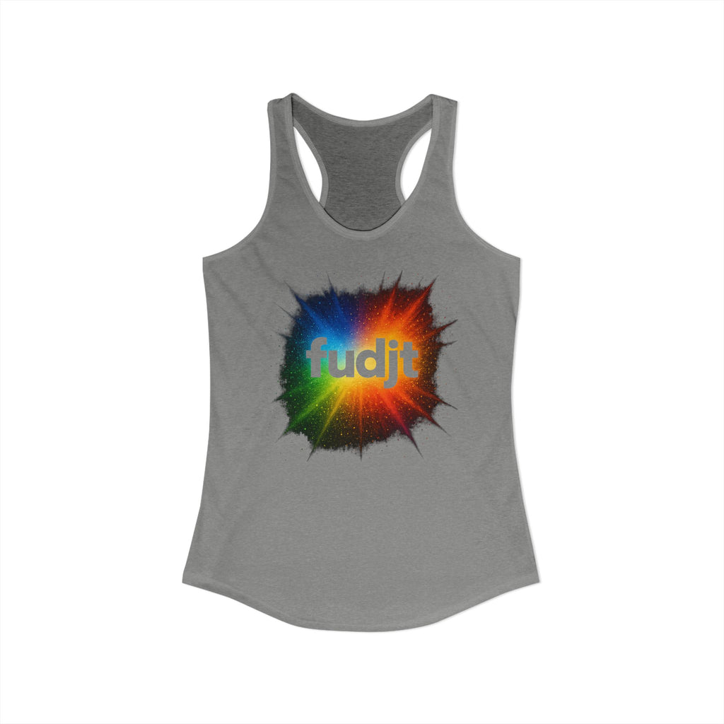 fudjt Burst Of Empowerment Women's Racerback Tank, Relaxed Fit | 5 Colors