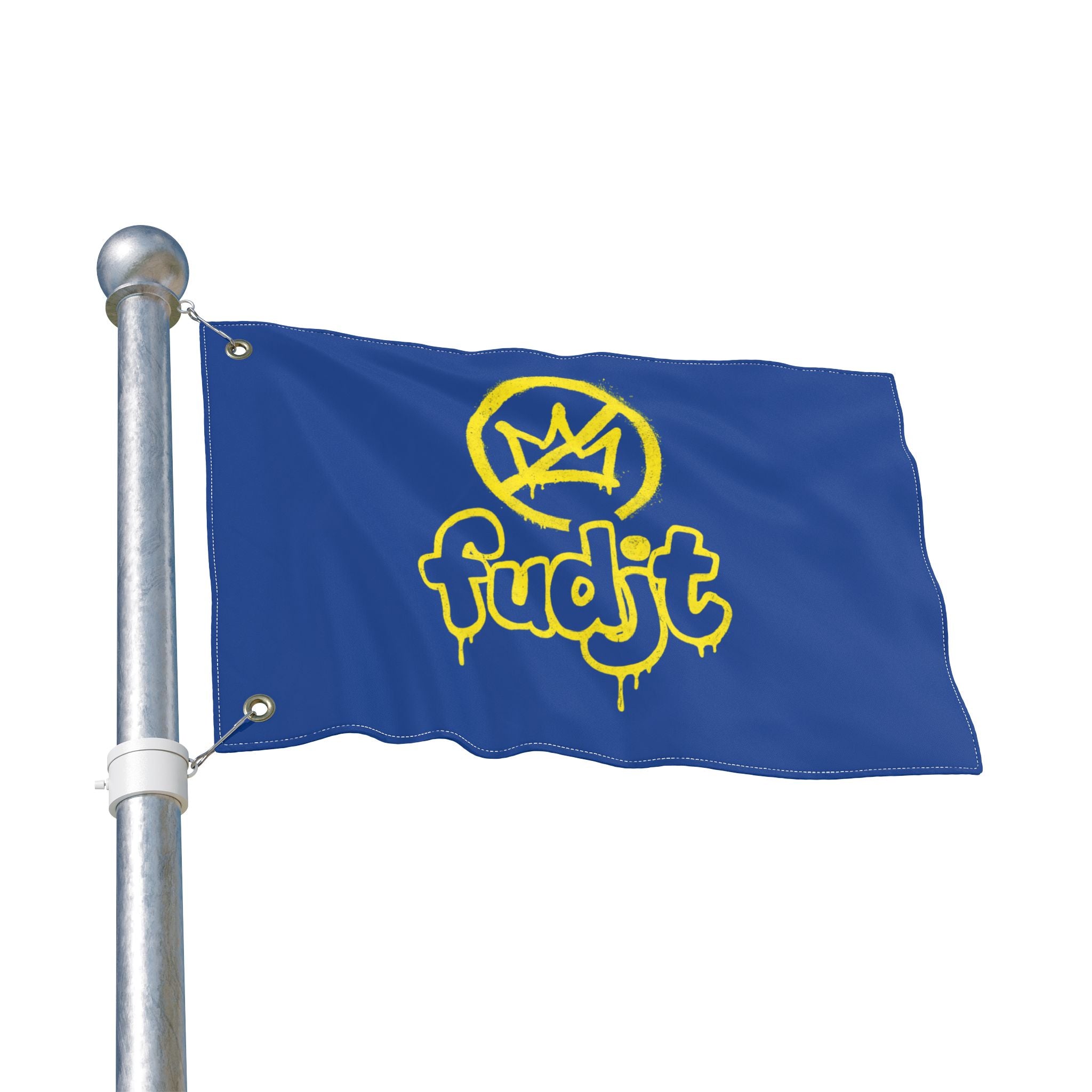 Golden fudjt No Kings Dark Blue Flag | 3 Sizes
