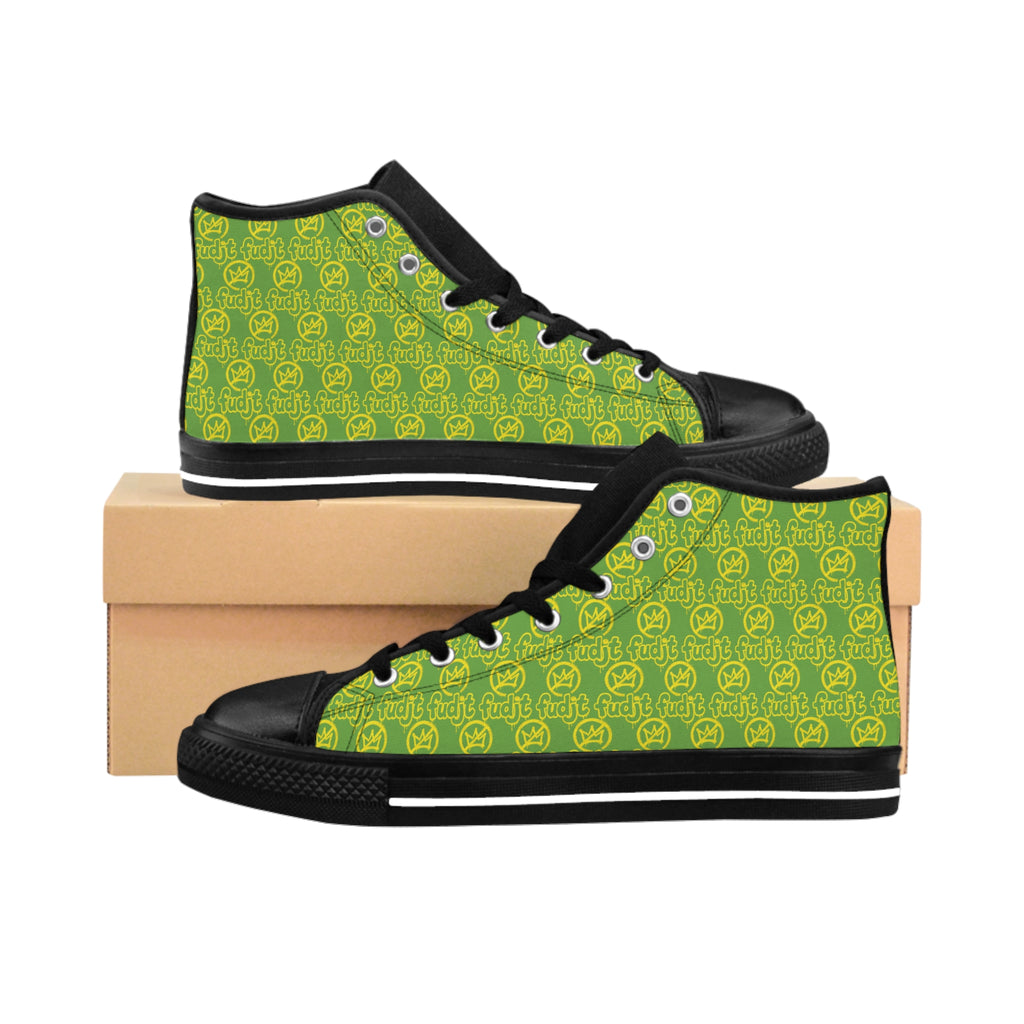 Green Golden fudjt No Kings Street Style Sneakers | Women & Girls 1 High Top
